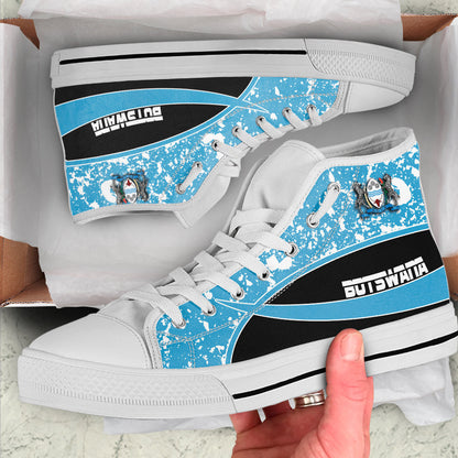 Clothing Botswana Special Flag High Top Shoes