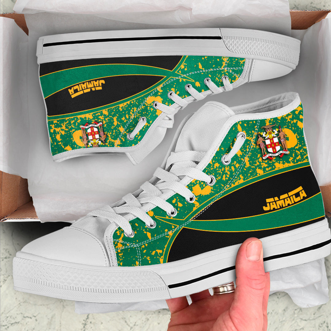 Clothing Jamaica Special Flag High Top Shoes
