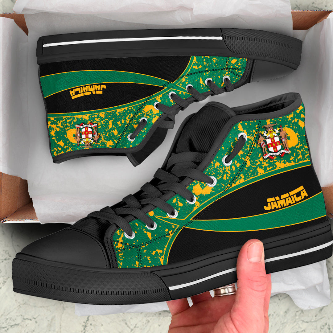 Clothing Jamaica Special Flag High Top Shoes