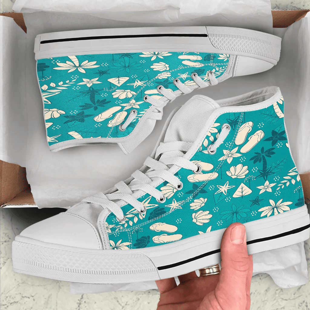Shoes Summer Beach Pattern Cool And Flip Flop High Top Shoes
