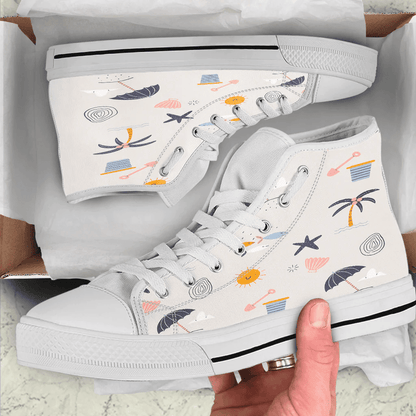Shoes Summer Pattern Child'S Painting Pleasant Color High Top Shoes
