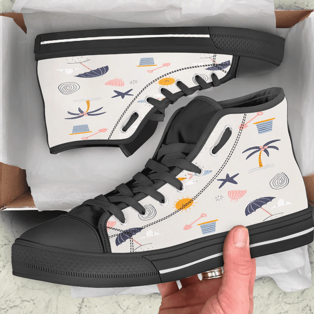 Shoes Summer Pattern Child'S Painting Pleasant Color High Top Shoes
