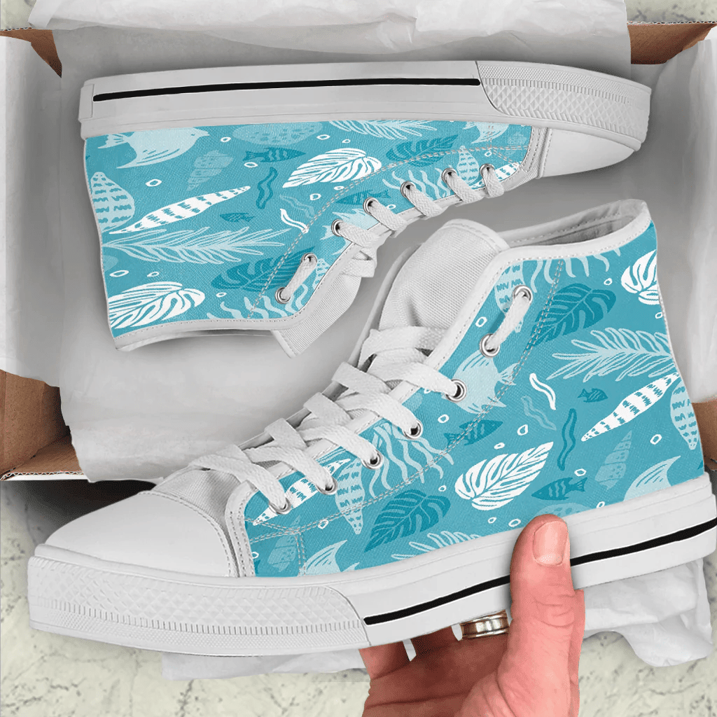 Shoes Summer Pattern Marine Ecosystem High Top Shoes