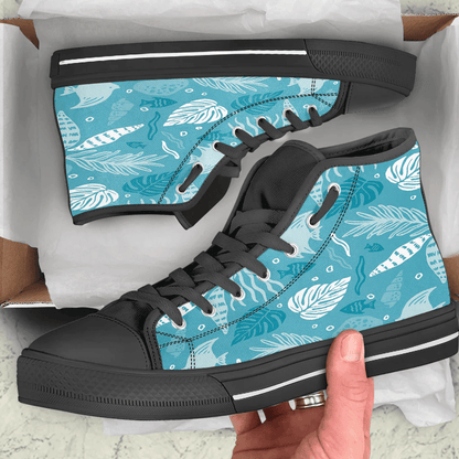 Shoes Summer Pattern Marine Ecosystem High Top Shoes