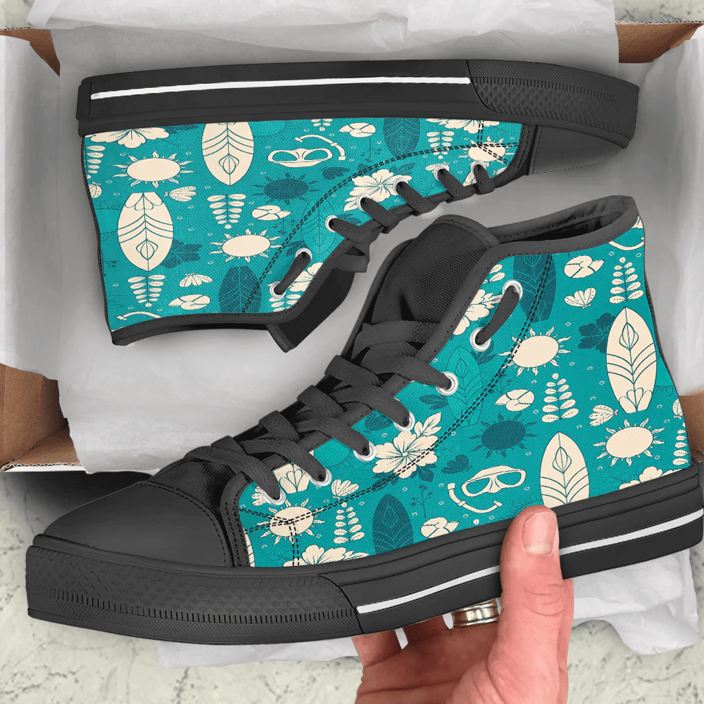 Shoes Summer Pattern Surfring And Diver High Top Shoes