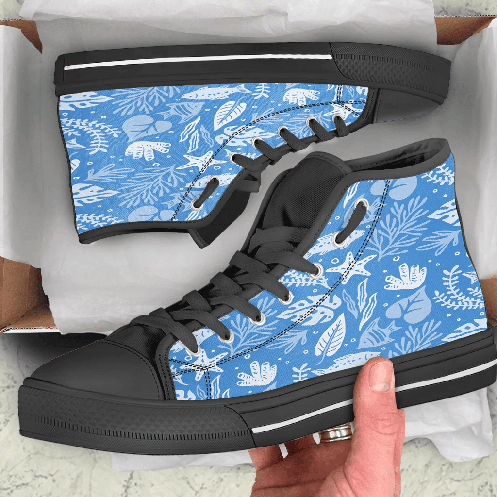 Shoes Summer Pattern Marine Ecosystem 2 High Top Shoes