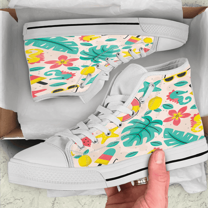 Shoes Summer Pattern Comic Style And Fresh Cool High Top Shoes