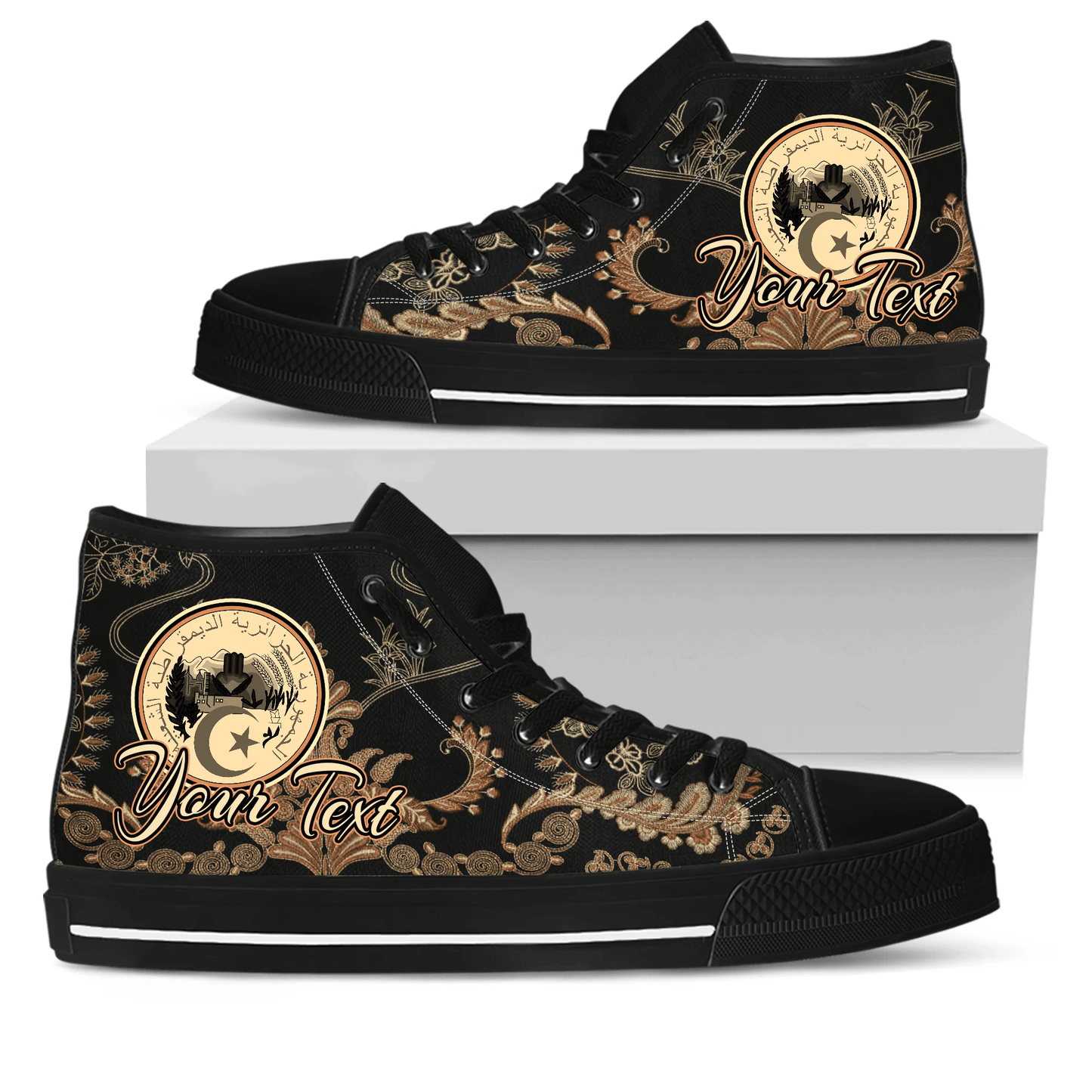 Africa Shoes Algeria High Top Shoes Vintage Traditional African Dashiki
