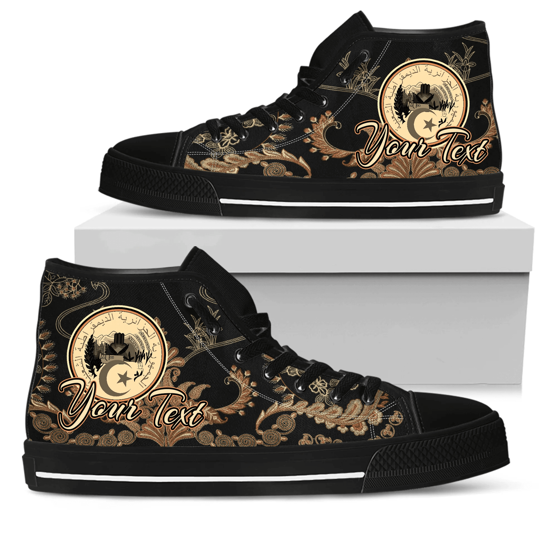 Africa Shoes Algeria High Top Shoes Vintage Traditional African Dashiki