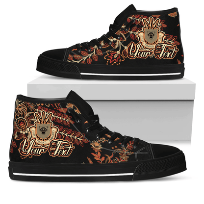 Africa Shoes Burundi White Verison High Top Shoes Traditional African Dashiki
