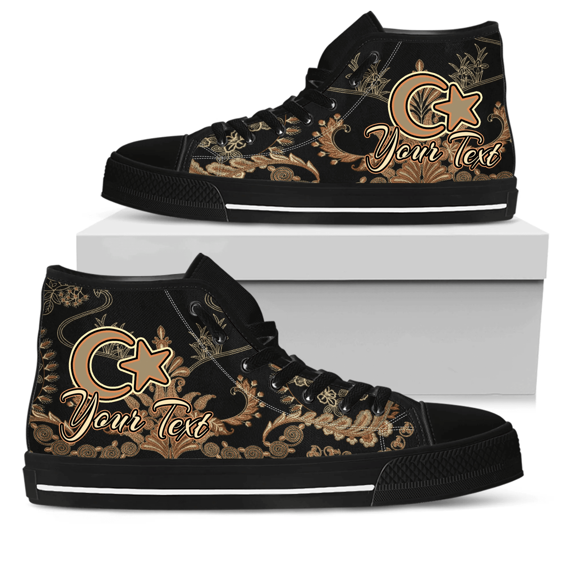Africa Shoes Gambia High Top Shoes Vintage Traditional African Dashiki