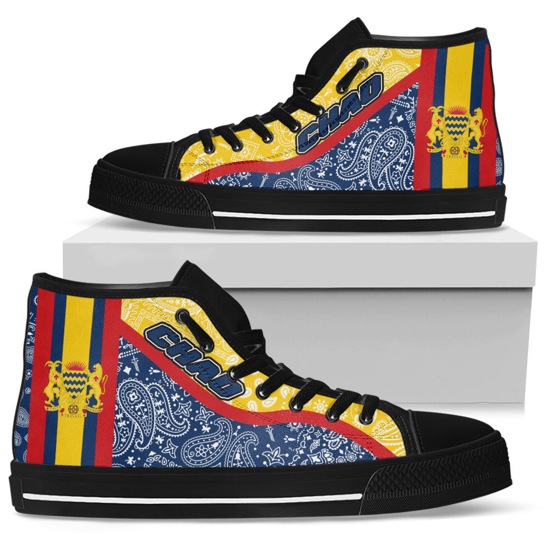 Shoes Chad Blue Version High Top Shoes Paisley Bandana Special Style