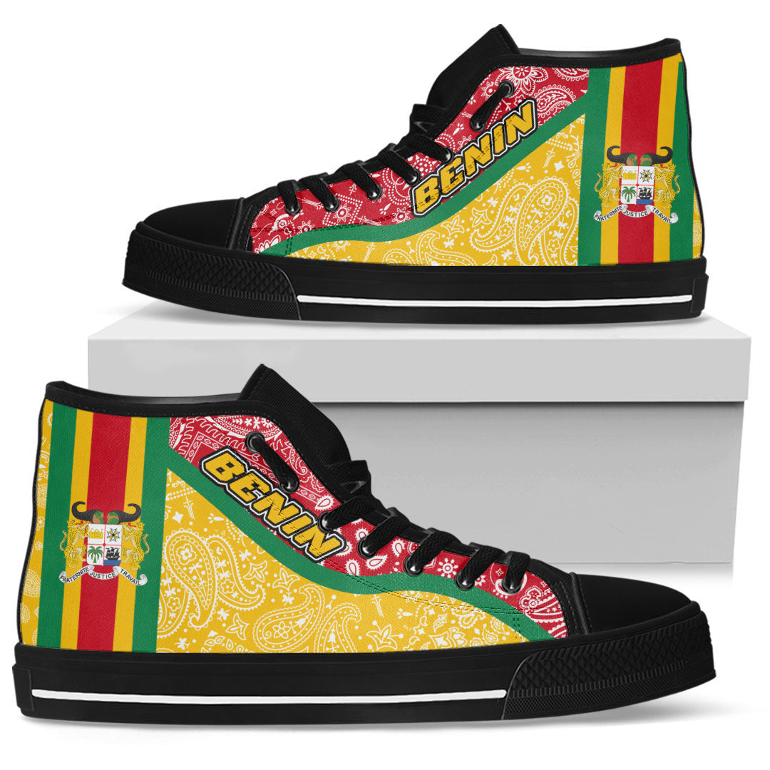 Shoes Benin High Top Shoes Paisley Bandana Special Style