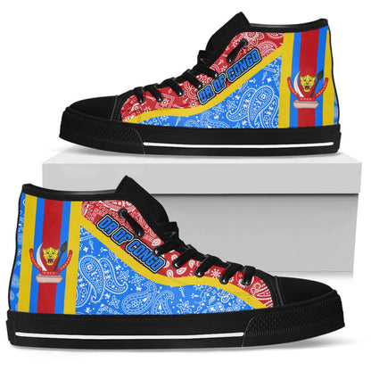Shoes Democratic Republic Of The Congo High Top Shoes Paisley Bandana Special Style