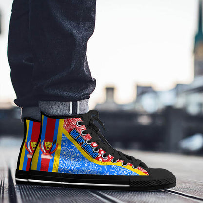 Shoes Democratic Republic Of The Congo High Top Shoes Paisley Bandana Special Style