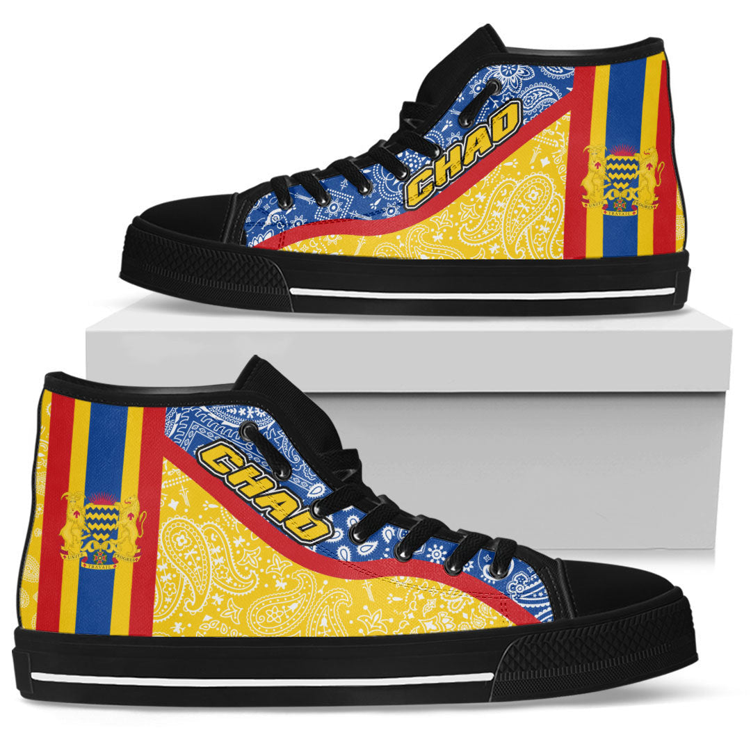 Shoes Chad High Top Shoes Paisley Bandana Special Style