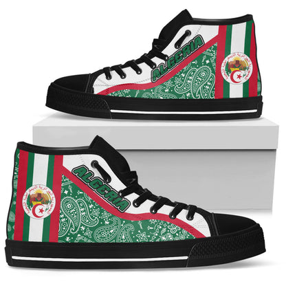 Shoes Algeria Green Version High Top Shoes Paisley Bandana Special Style