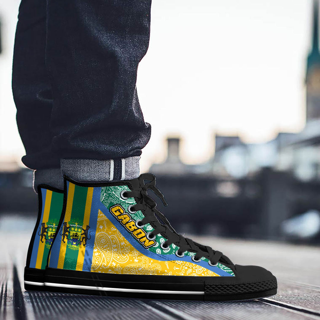 Shoes Gabon High Top Shoes Paisley Bandana Special Style