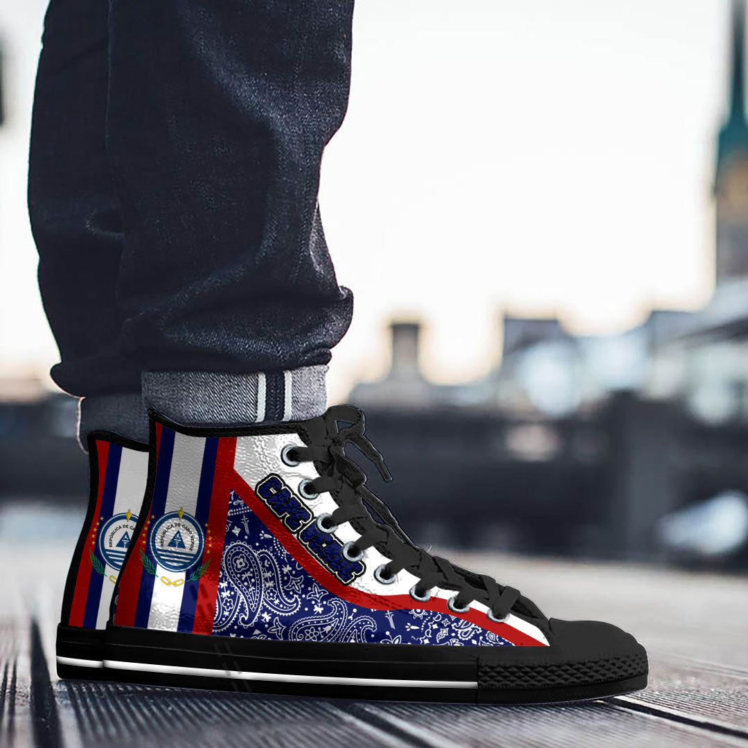 Shoes Cape Verde High Top Shoes Paisley Bandana Special Style