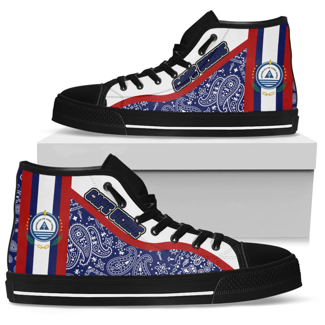 Shoes Cape Verde High Top Shoes Paisley Bandana Special Style