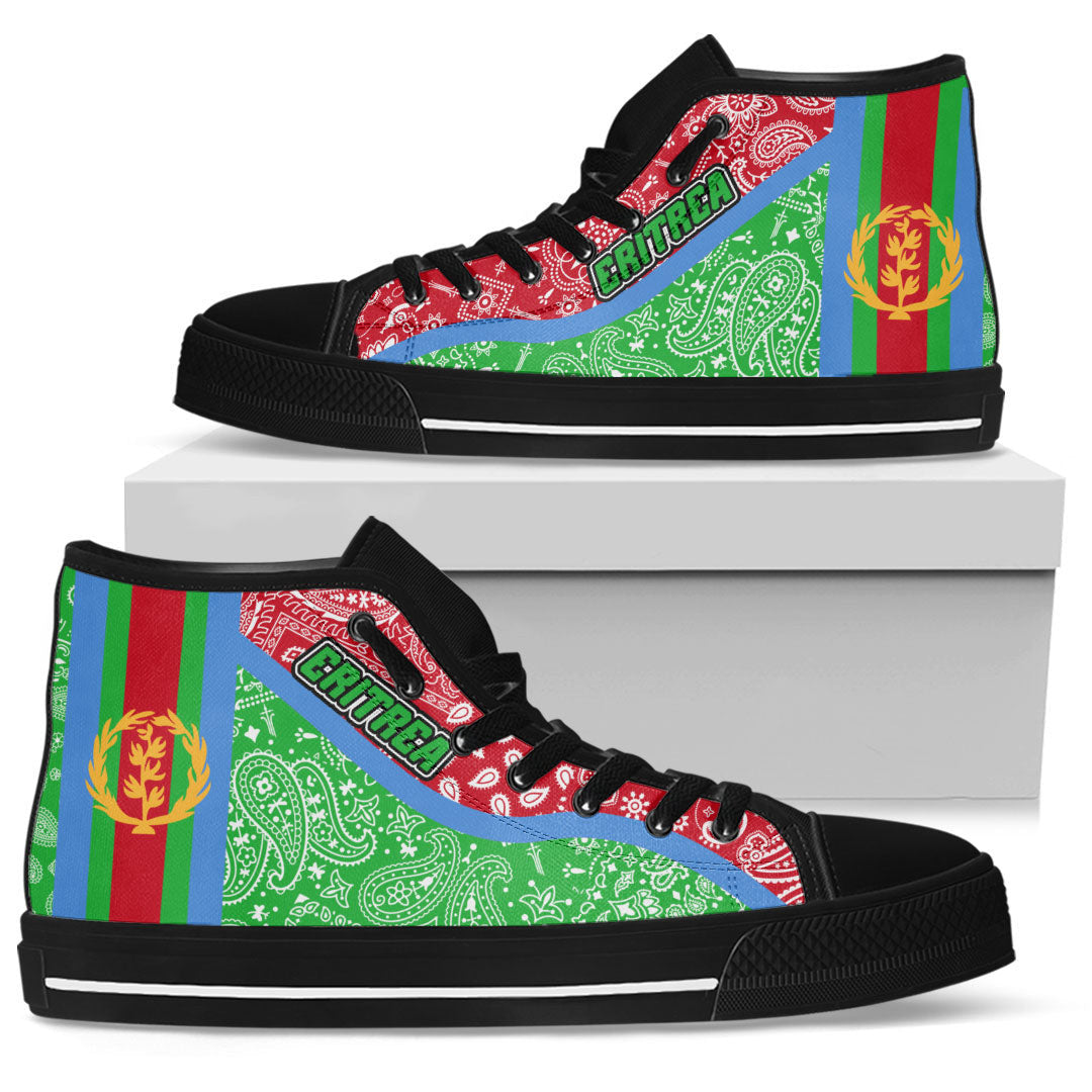 Shoes Eritrea Green Version High Top Shoes Paisley Bandana Special Style