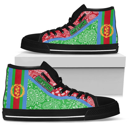 Shoes Eritrea Green Version High Top Shoes Paisley Bandana Special Style