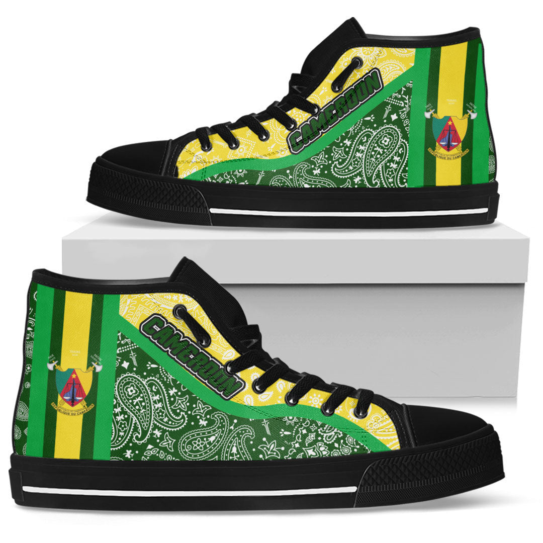 Shoes Cameroon High Top Shoes Paisley Bandana Special Style
