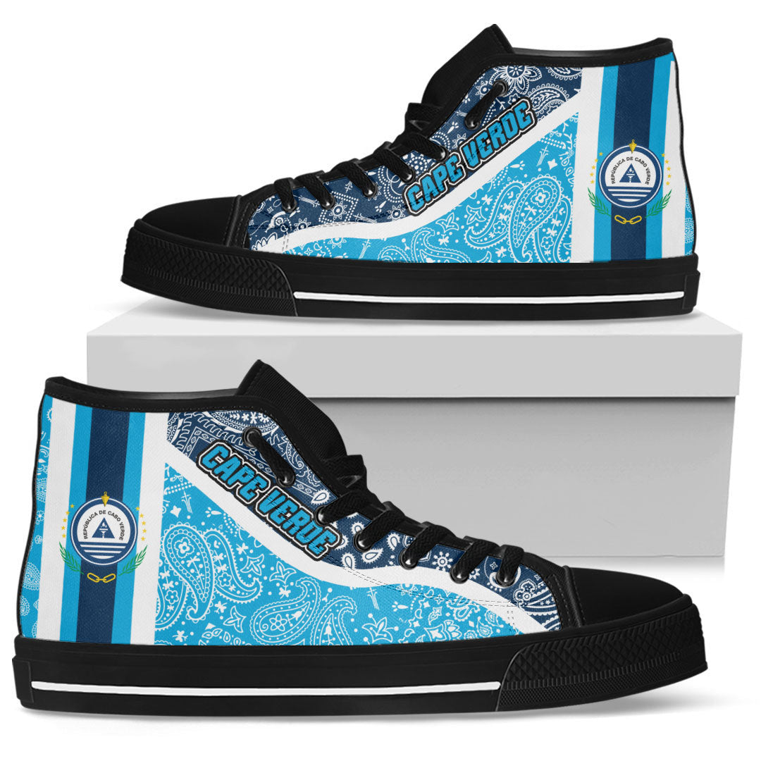 Shoes Cape Verde Special Version High Top Shoes Paisley Bandana Special Style
