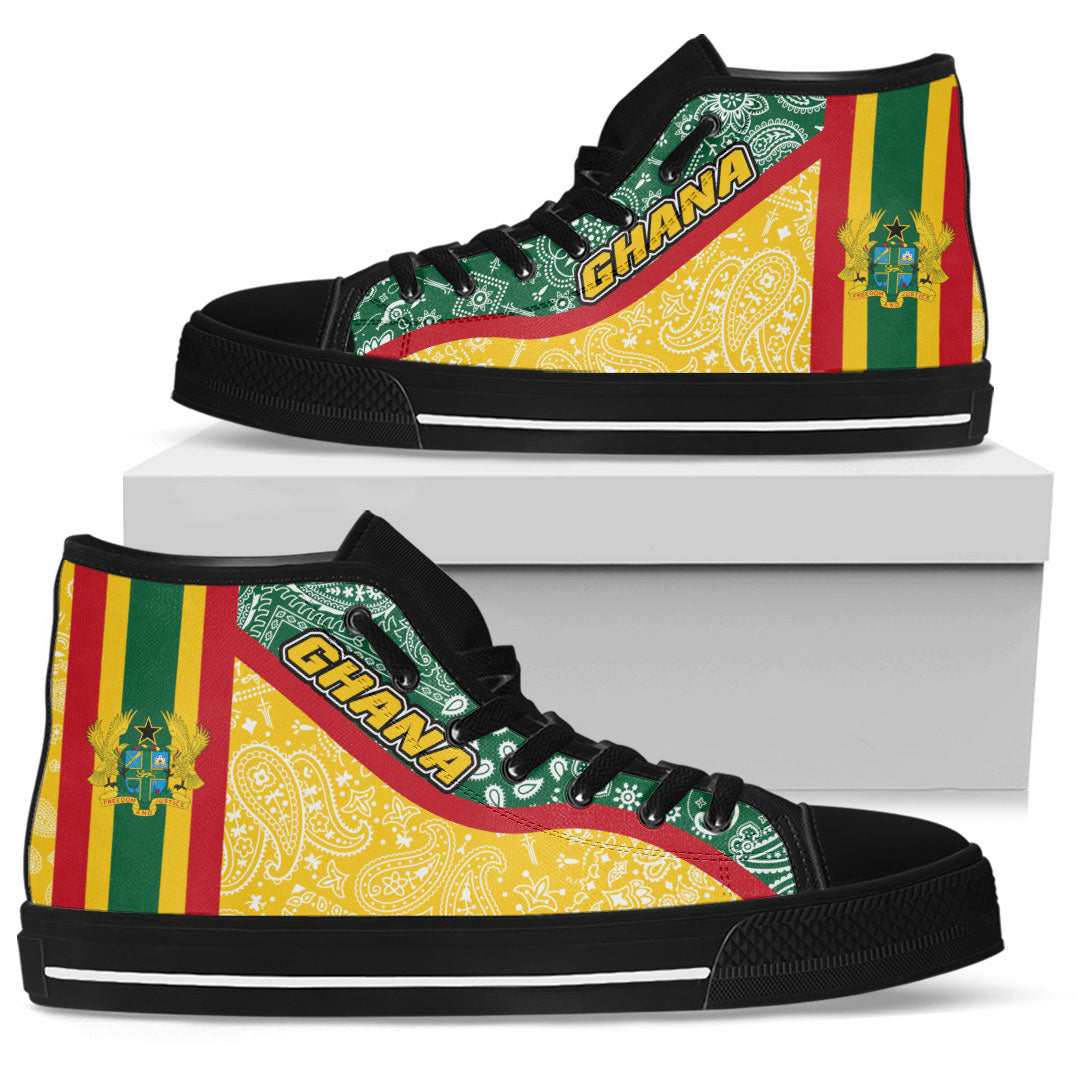 Shoes Ghana High Top Shoes Paisley Bandana Special Style