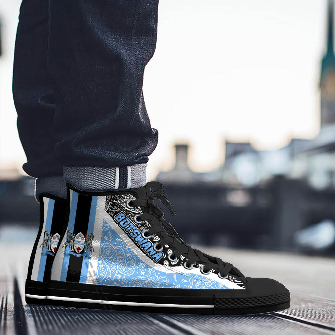 Shoes Botswana High Top Shoes Paisley Bandana Special Style