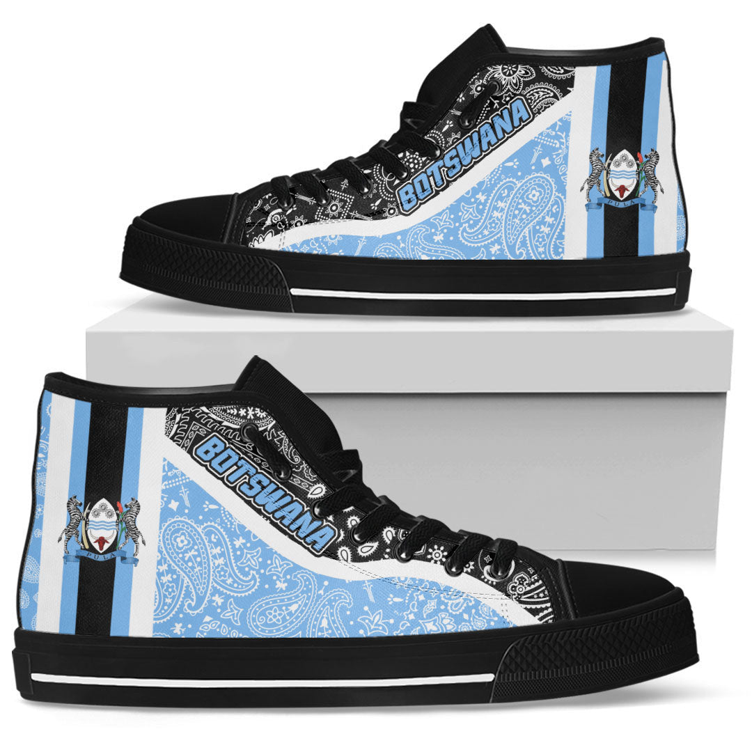 Shoes Botswana High Top Shoes Paisley Bandana Special Style