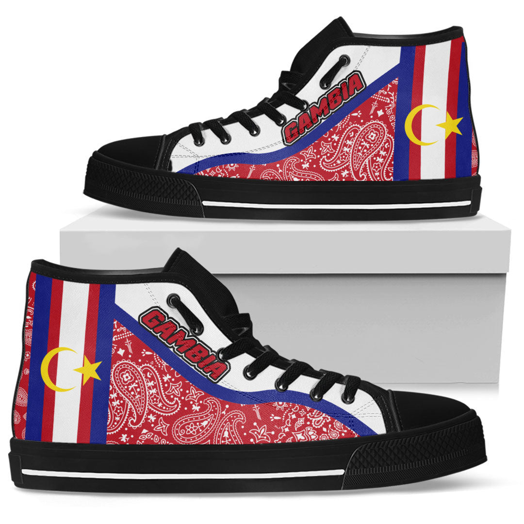 Shoes Gambia High Top Shoes Paisley Bandana Special Style