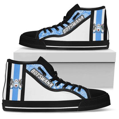 Shoes Botswana White Version High Top Shoes Paisley Bandana Special Style