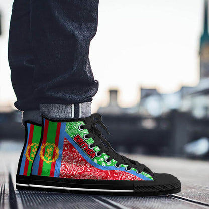 Shoes Eritrea High Top Shoes Paisley Bandana Special Style
