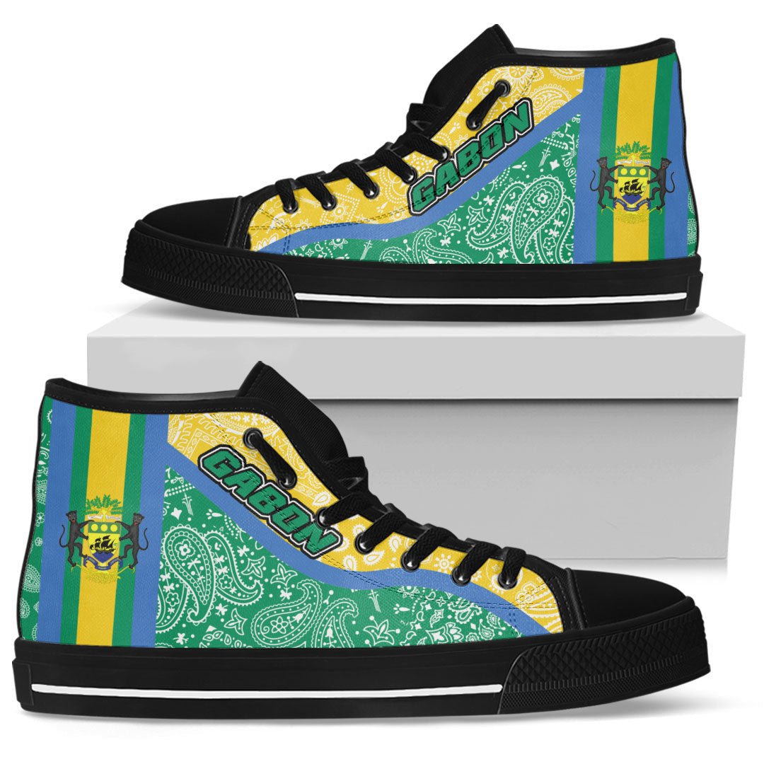Shoes Gabon Green Version High Top Shoes Paisley Bandana Special Style