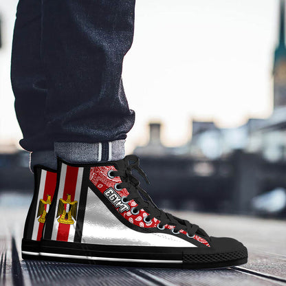 Shoes Egypt White Version High Top Shoes Paisley Bandana Special Style