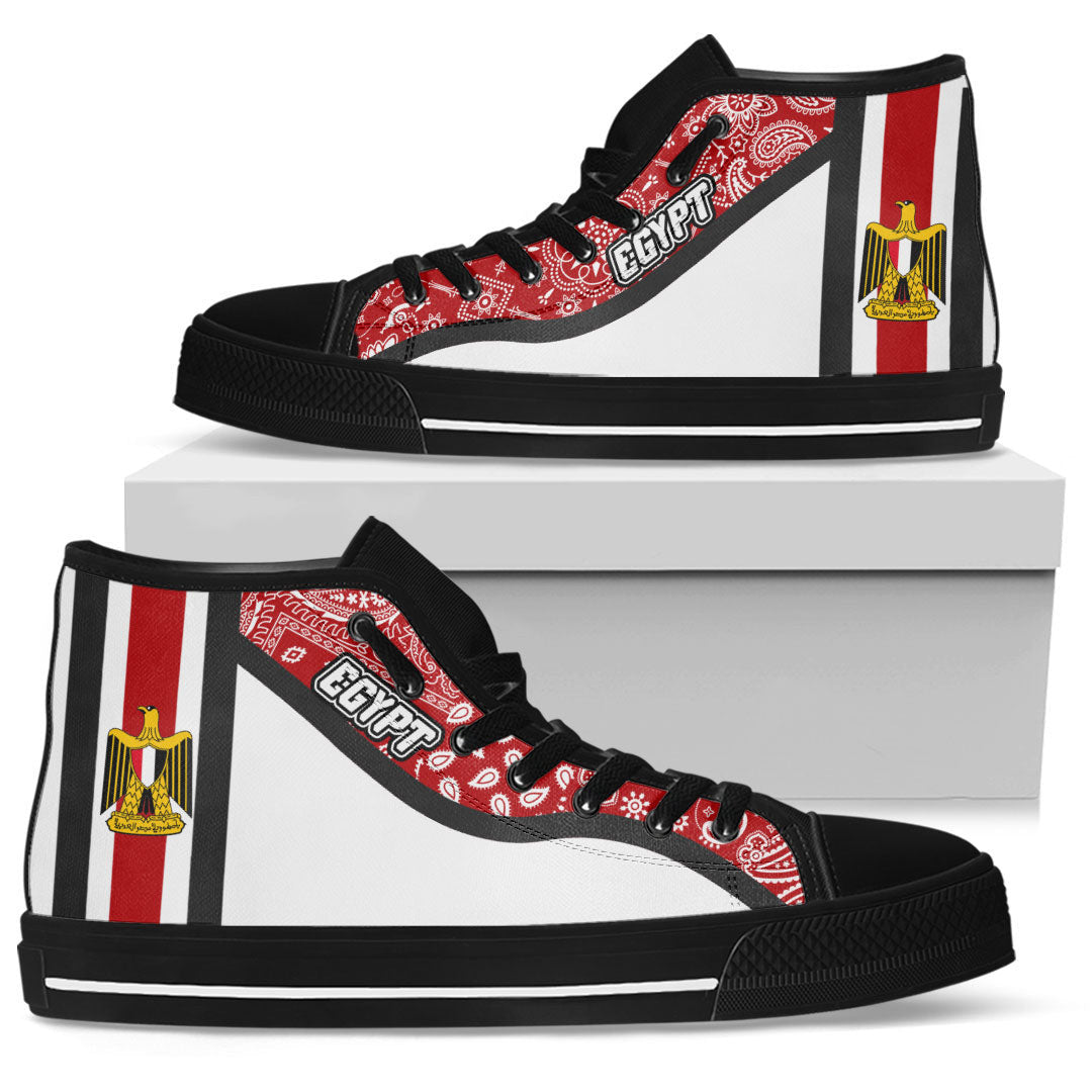 Shoes Egypt White Version High Top Shoes Paisley Bandana Special Style