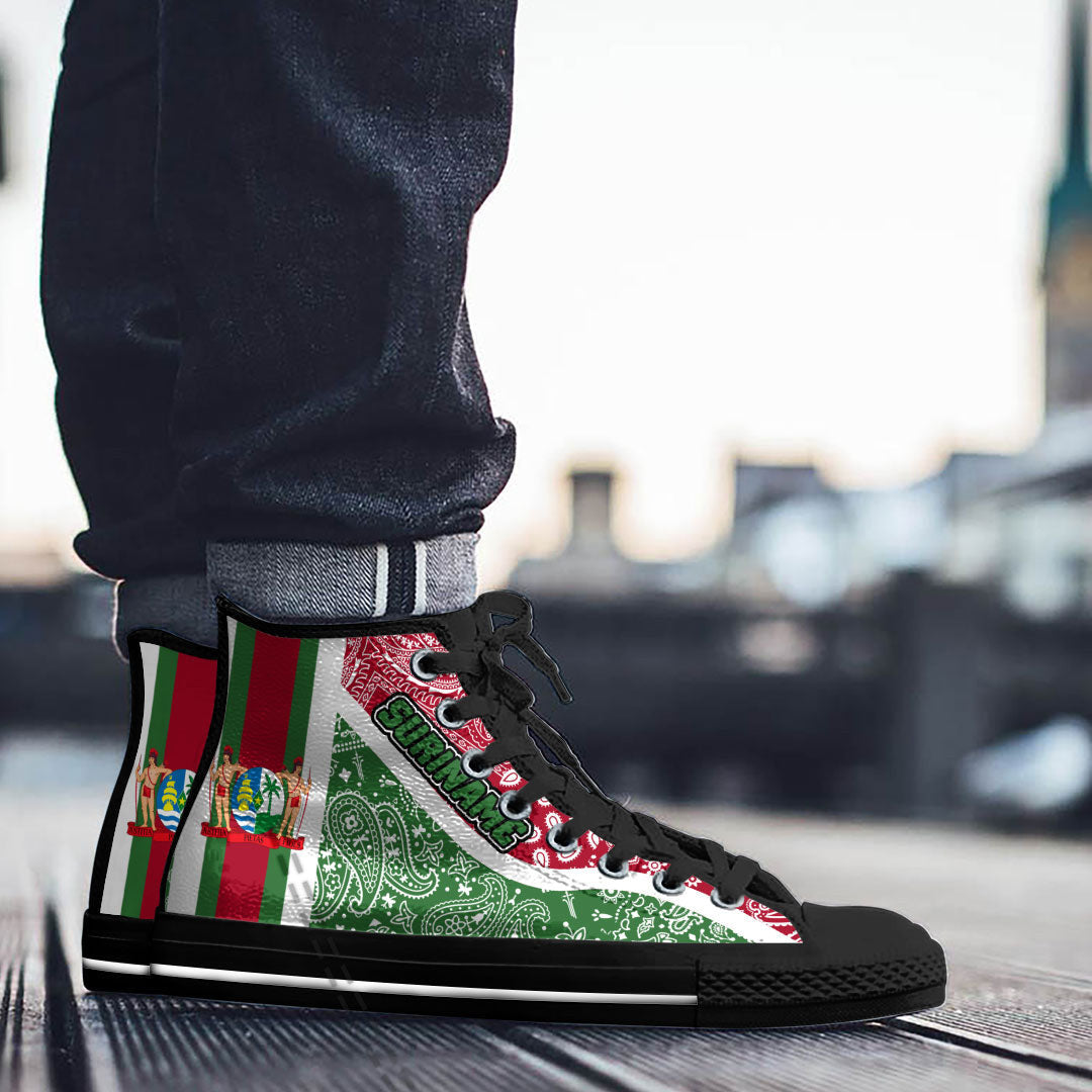 Shoes Suriname High Top Shoes Paisley Bandana Special Style