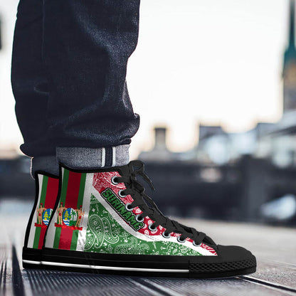 Shoes Suriname High Top Shoes Paisley Bandana Special Style