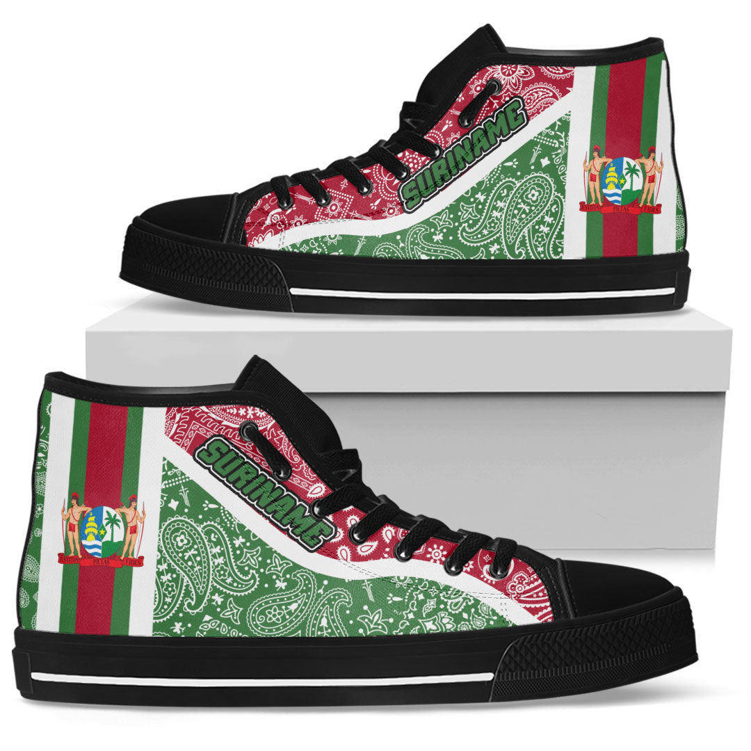 Shoes Suriname High Top Shoes Paisley Bandana Special Style