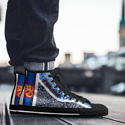 Shoes Finland High Top Shoes Paisley Bandana Special Style