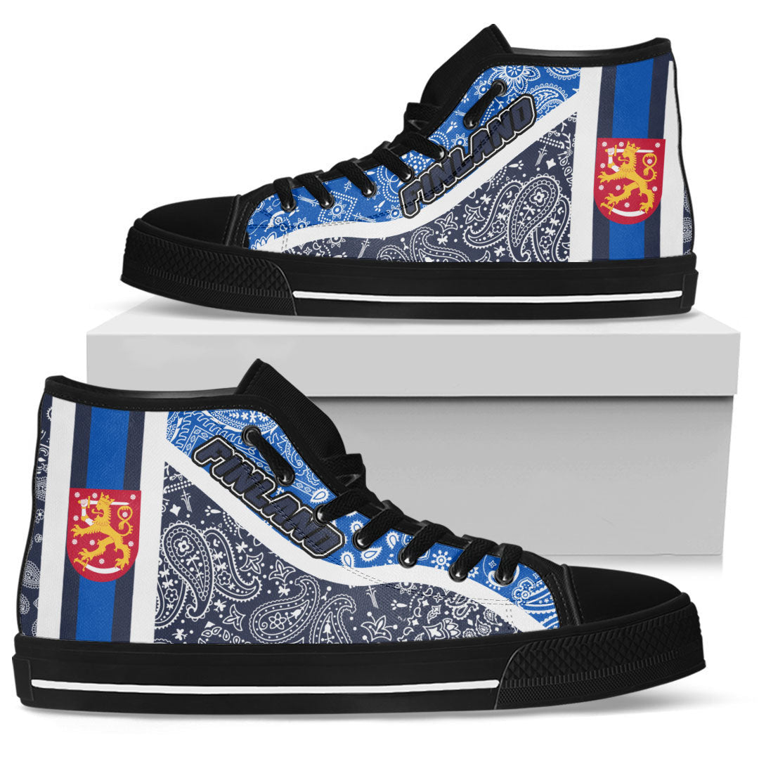 Shoes Finland High Top Shoes Paisley Bandana Special Style