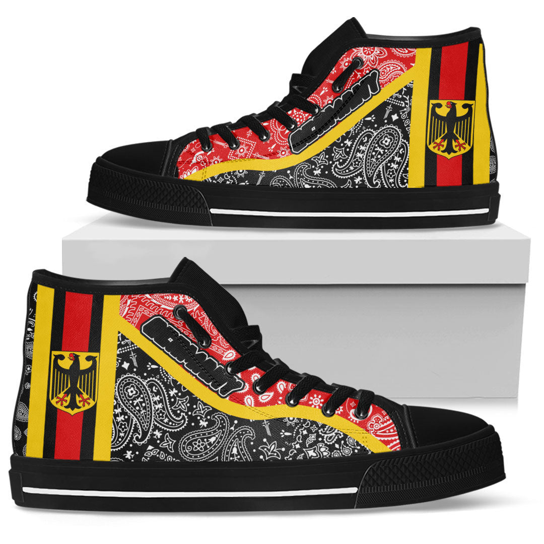 Shoes Germany High Top Shoes Paisley Bandana Special Style