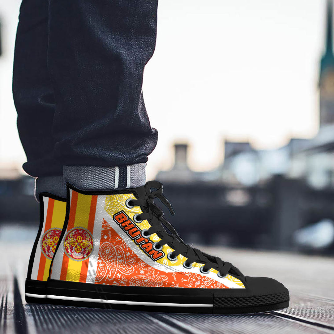 Shoes Bhutan High Top Shoes Paisley Bandana Special Style