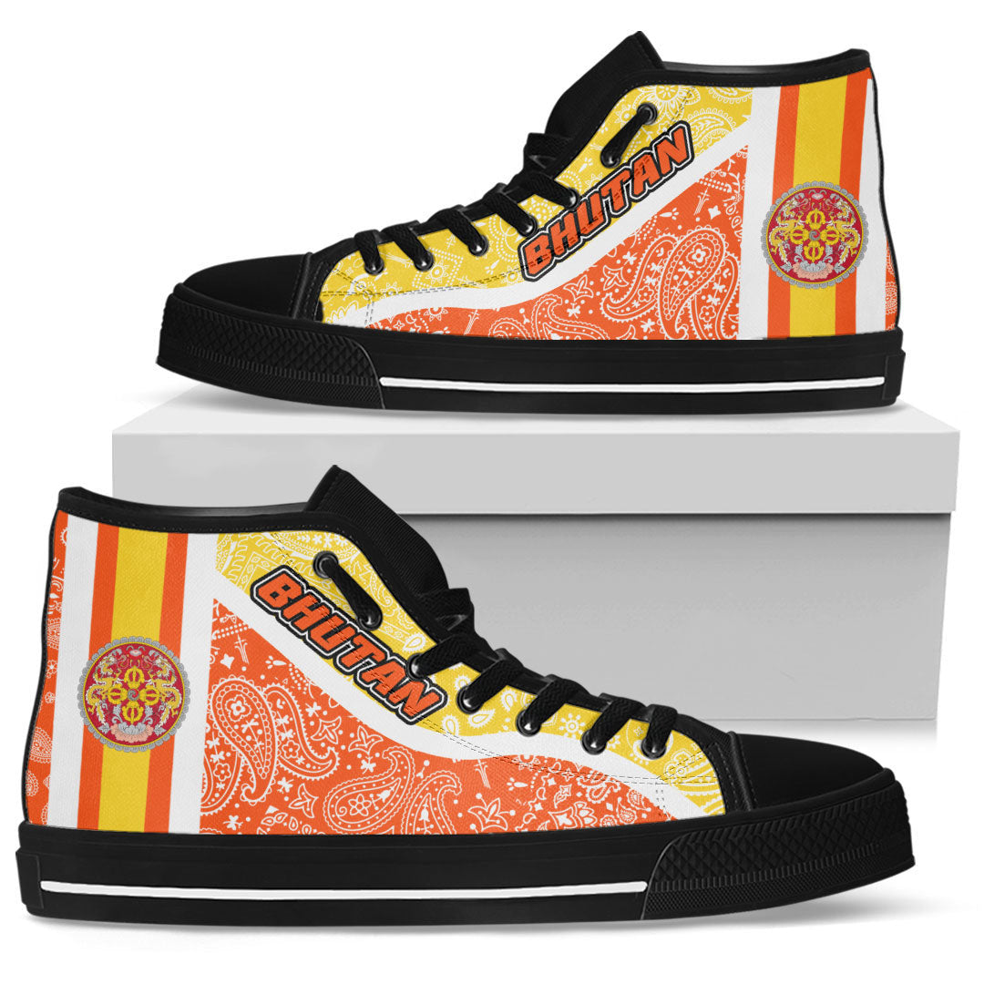 Shoes Bhutan High Top Shoes Paisley Bandana Special Style