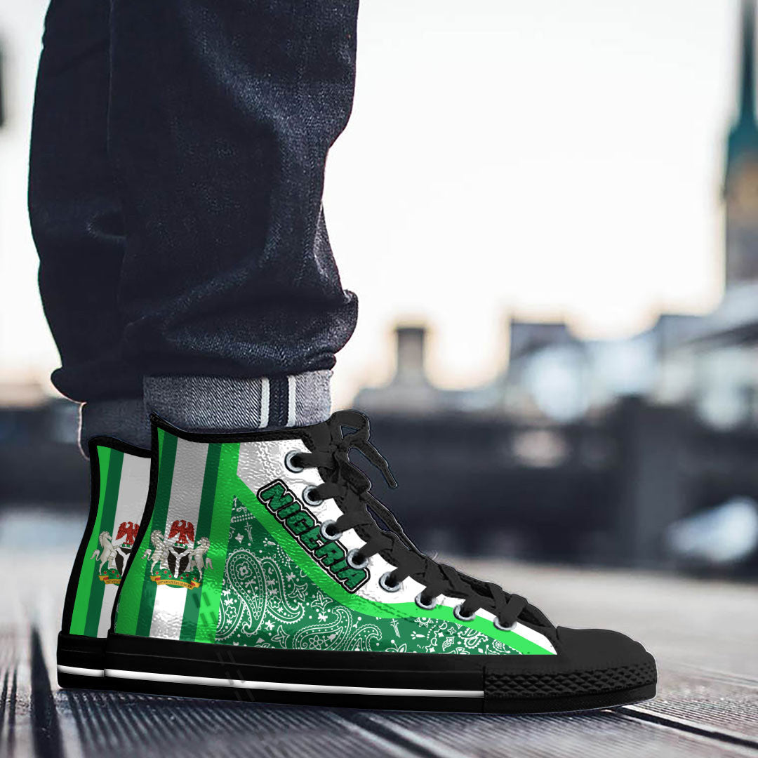 Shoes Nigeria High Top Shoes Paisley Bandana Special Style