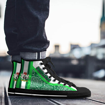 Shoes Nigeria High Top Shoes Paisley Bandana Special Style