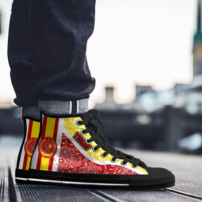 Shoes Tigray Red Version Ethiopia National Regional States High Top Shoes Paisley Bandana Special Style