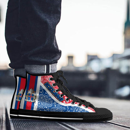 Shoes Iceland High Top Shoes Paisley Bandana Special Style