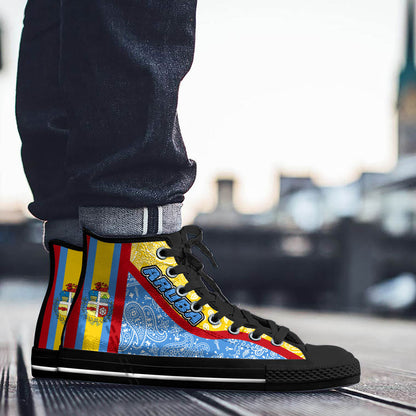 Shoes Aruba High Top Shoes Paisley Bandana Special Style